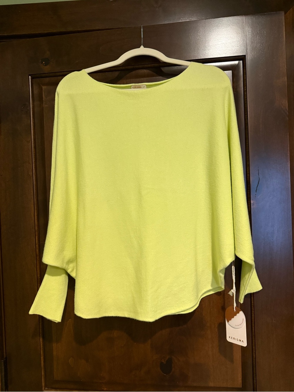 Kerisma Neon Lime Batwing Knit Pullover